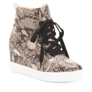 NWT CATHERINE MALANDRINO Lace Up Wedge Sneakers